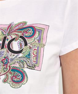 Liu Jo T-Shirt Print mit Strasssteinen