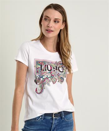 Liu Jo T-Shirt Print mit Strasssteinen