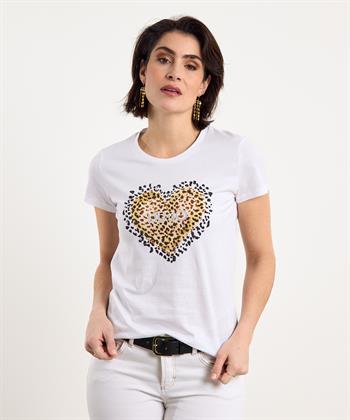 Liu Jo T-Shirt Print mit Strasssteinen