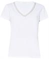 Liu Jo T-shirt V-Ausschnitt Perlen