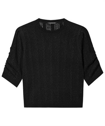 Luisa Cerano Ajour-Pullover aus Wollmischung