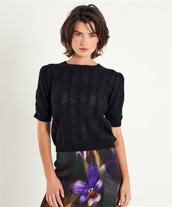 Luisa Cerano Ajour-Pullover aus Wollmischung