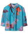 Luisa Cerano Baumwoll Voile Bluse Hibiskusblüte