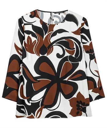 Luisa Cerano Bluse große Blume
