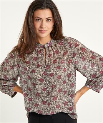 Luisa Cerano Bluse Pantherdruck Blume
