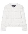 Luisa Cerano Bouclé Jacke mit Rüschen