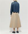 Luisa Cerano Denim-Bluse fransen