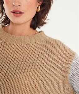 Luisa Cerano Farbblock-Pullover aus Wollmischung