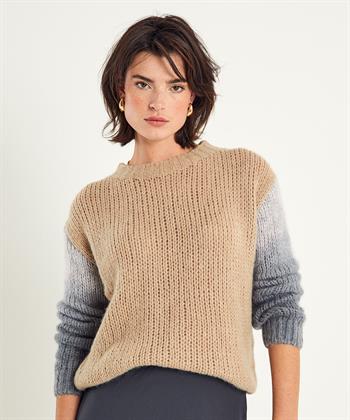 Luisa Cerano Farbblock-Pullover aus Wollmischung