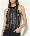 Luisa Cerano Gestricktes Neckholder-Top Lurex