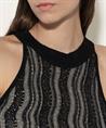 Luisa Cerano Gestricktes Neckholder-Top Lurex