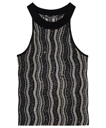 Luisa Cerano Gestricktes Neckholder-Top Lurex
