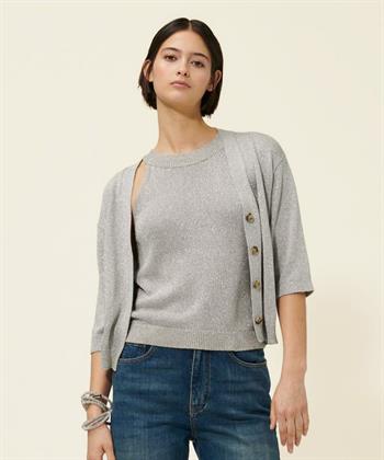 Luisa Cerano kort vestje lurex