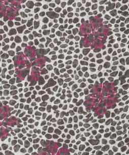 Luisa Cerano Leinenschal mit Panther-Print und Blumen