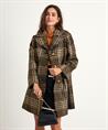 Luisa Cerano Mantel aus Wollmischung mit Lurex-Karo