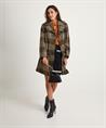 Luisa Cerano Mantel aus Wollmischung mit Lurex-Karo