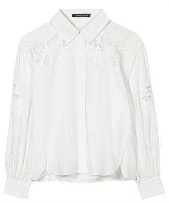 Luisa Cerano Popeline Bluse Stickerei