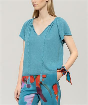 Luisa Cerano Pullover Kordelzug Leinen