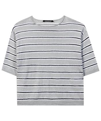 Luisa Cerano Pullover Leinenmischung gestreift