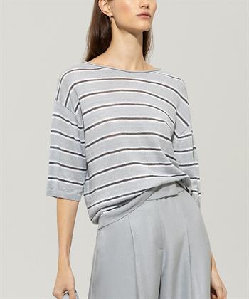 Luisa Cerano Pullover Leinenmischung gestreift