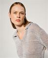 Luisa Cerano Pullover Leinenmischung Lurex