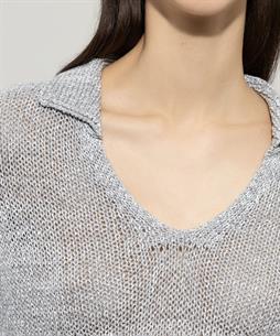 Luisa Cerano Pullover Leinenmischung Lurex