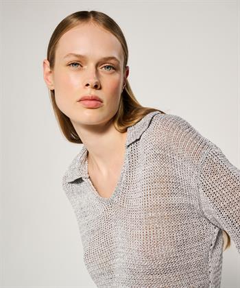 Luisa Cerano Pullover Leinenmischung Lurex