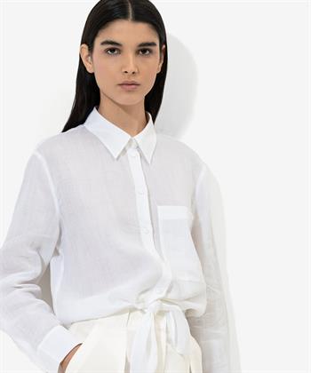 Luisa Cerano Ramie-Bluse mit Knöpfen