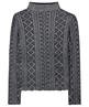 Luisa Cerano Rollkragenpullover mit Spitzenfolie Print