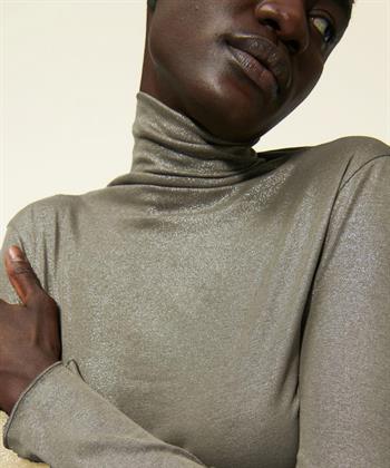 Luisa Cerano Rollkragenshirt Lurex