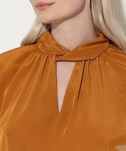 Luisa Cerano Seidenbluse mit Rundhalsausschnitt