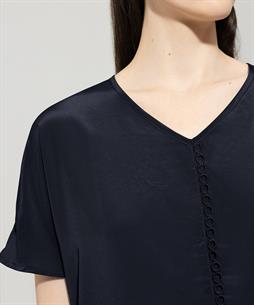 Luisa Cerano Seidenbluse Zierborte