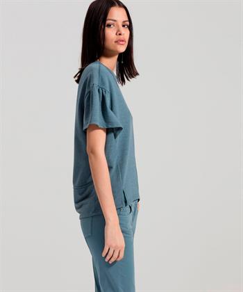 Luisa Cerano Shirt plissiertem Ärmel