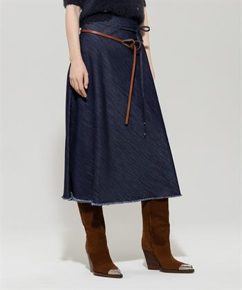 Luisa Cerano soft denim rok rafels