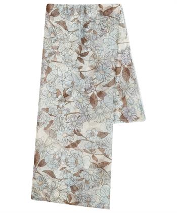 Luisa Cerano Transparenter Seidenschal mit Blumendruck