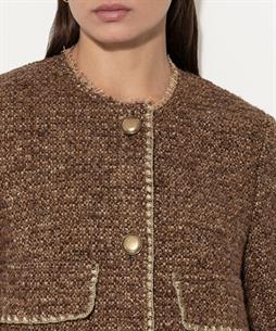 Luisa Cerano Tweed-Jacke aus Wollmischung Lurex