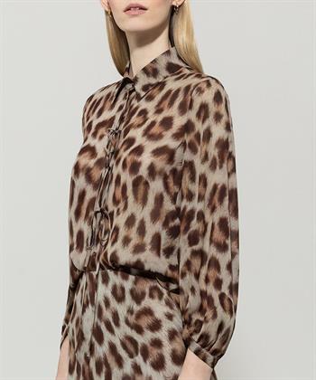 Luisa Cerano voile blouse panter strik