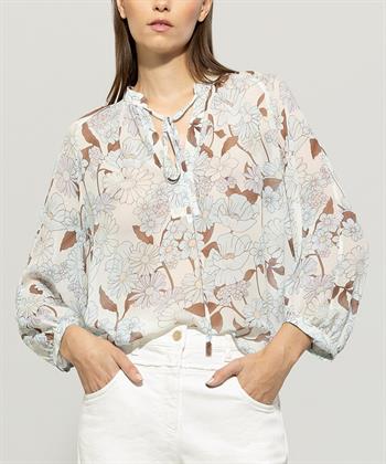 Luisa Cerano Voile-Bluse mit Blumendruck