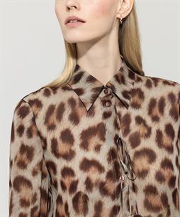 Luisa Cerano Voile-Bluse Pantherschleife