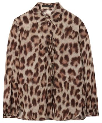 Luisa Cerano Voile-Bluse Pantherschleife