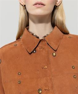 Luisa Cerano Wildlederjacke Ziersteine