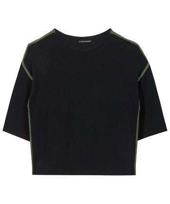 Luisa Cerano Woll-Kaschmir Pullover Kontrastpaspel