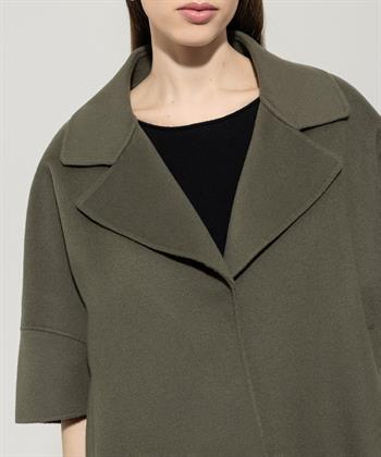 Luisa Cerano wollen cape korte mouw