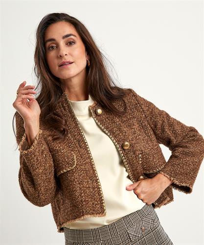 Luisa Cerano Jacke aus Wollmix-Tweed