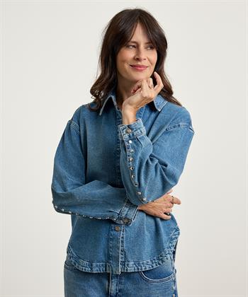 MAC Jeans Jeansbluse Jacke Nieten Dayton