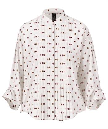 Marc Cain Bluse aus Seidenmischung mit Tupfen