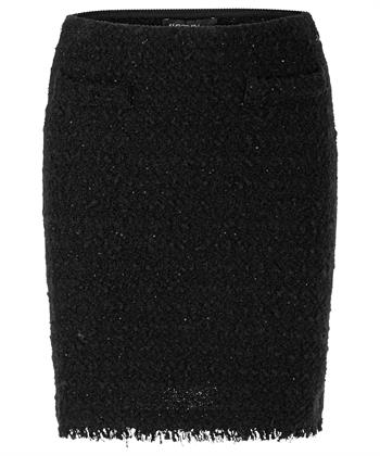 Marc Cain Boucle-Rock aus Wollmischung mit Pailletten