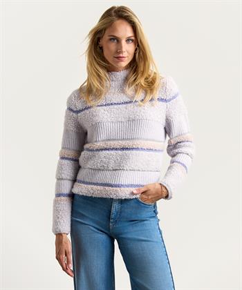 Marc Cain Bouclé Pullover Wollmischung gestreift
