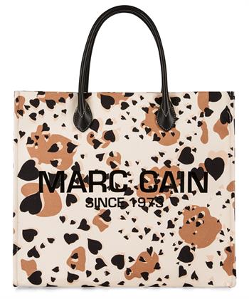 Marc Cain Canvas Shopper mit Leopardenmuster