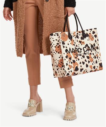 Marc Cain Canvas Shopper mit Leopardenmuster